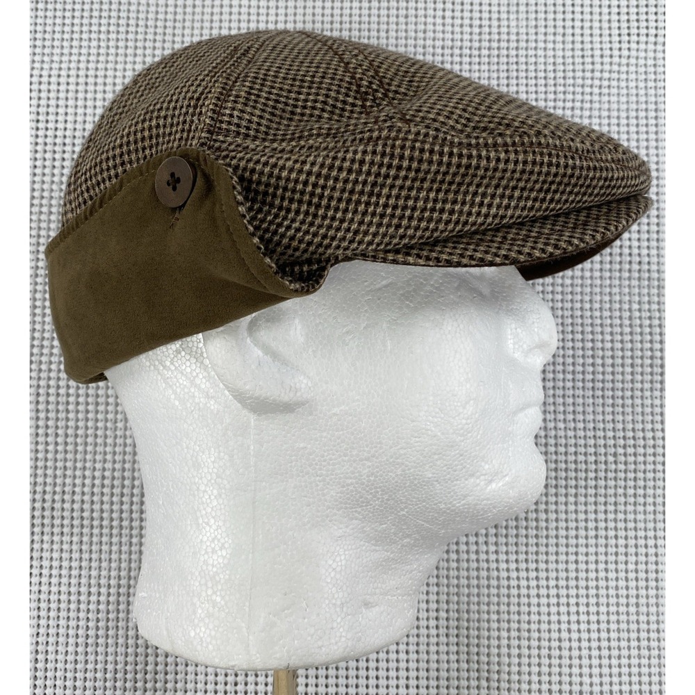 Goorin Bros. Snow Drift Gatsby Hat Brown Ear Flaps Wool Blend 6 7/8